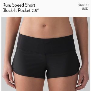 Lululemon Speed Shorts